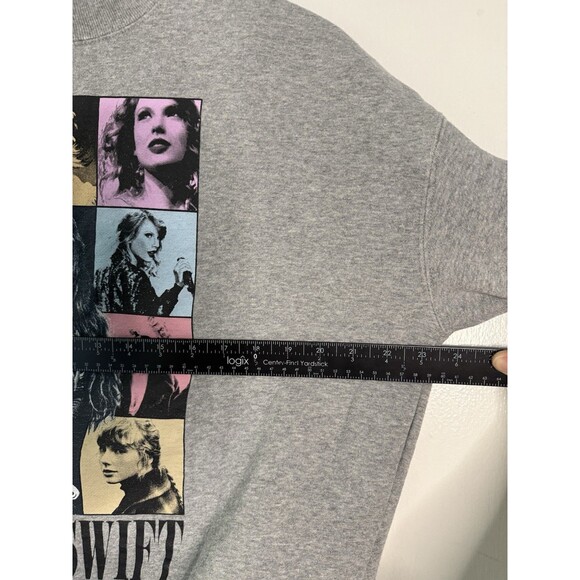 Taylor Swift Women’s Small Eras Tour Grey Crewneck Sweatshirt Top Long Sleeve - Picture 6 of 8